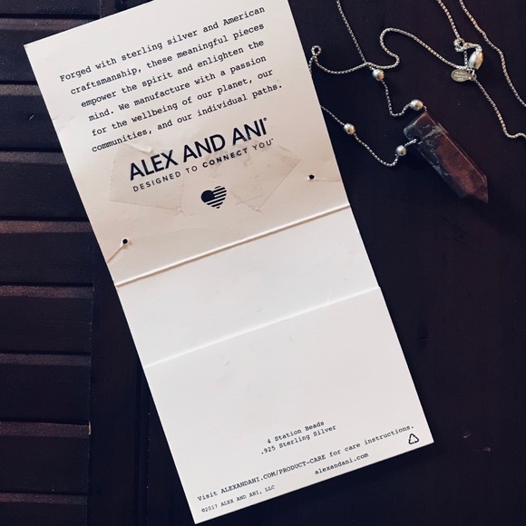 NWT🎈Alex and Ani Rhodonite Gemstone 925 Necklace - Picture 4 of 7